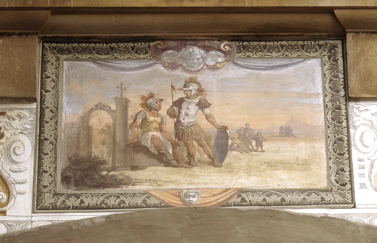 Soldati presso rovine - Villa Medicea della Petraia, Firenze